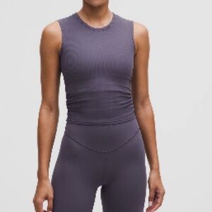 NWT Lululemon All It Takes Back Twist Ribbed tank top sz 14 Nightfall